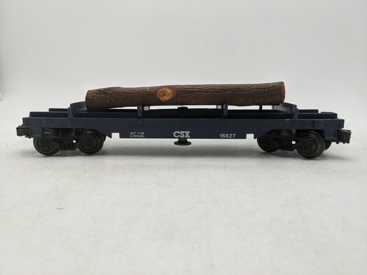 Lionel 6-16627 O Gauge CSX Log Dump Car EX