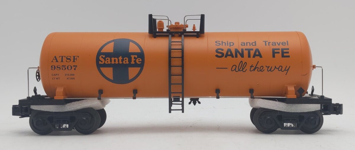 MTH 30-7395 O Gauge Santa Fe Modern Tank Car #98507 VG/Box