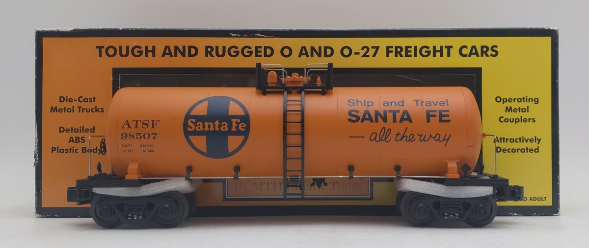 MTH 30-7395 O Gauge Santa Fe Modern Tank Car #98507 VG/Box