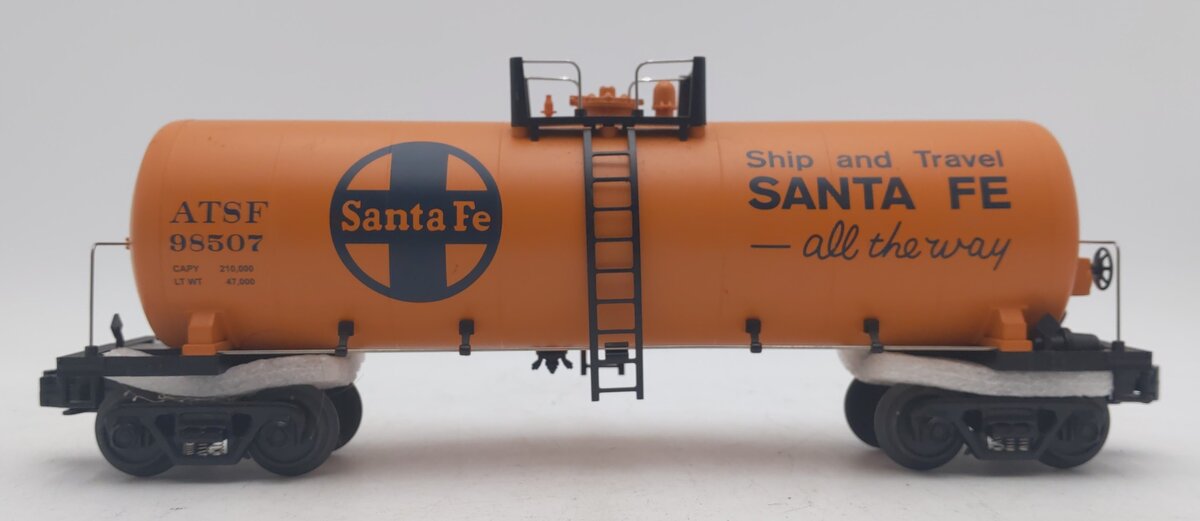 MTH 30-7395 O Gauge Santa Fe Modern Tank Car #98507 VG/Box
