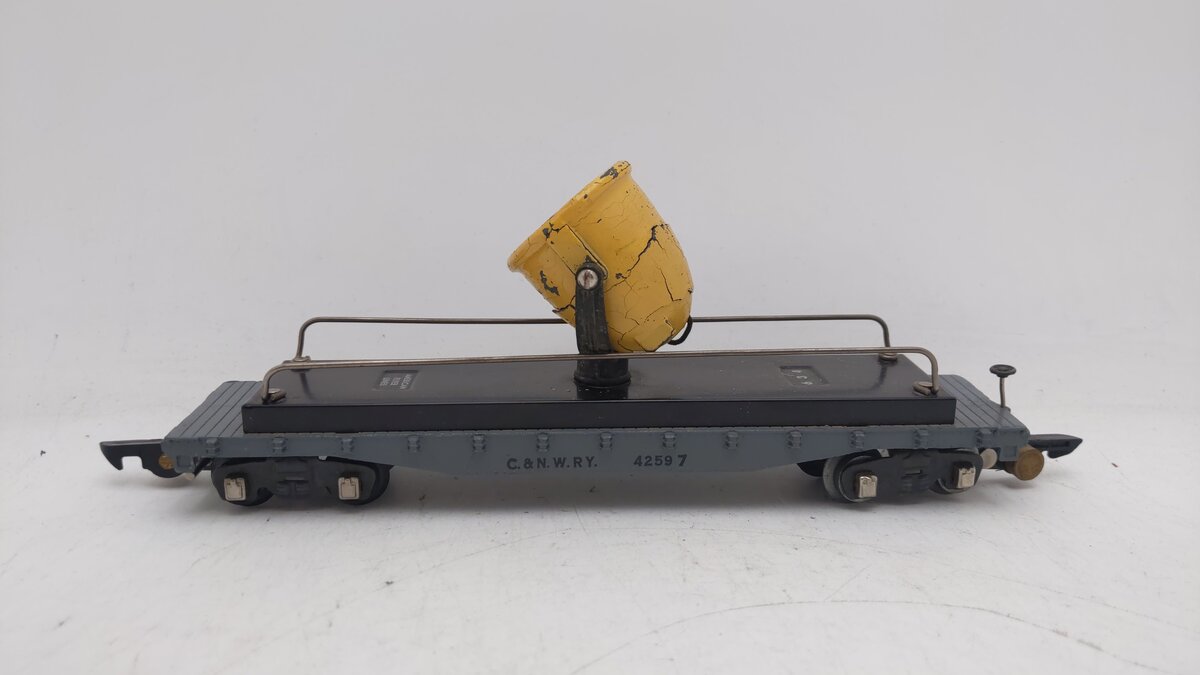 American Flyer 42597 Vintage S Chicago and North Western Searchlight Flatcar