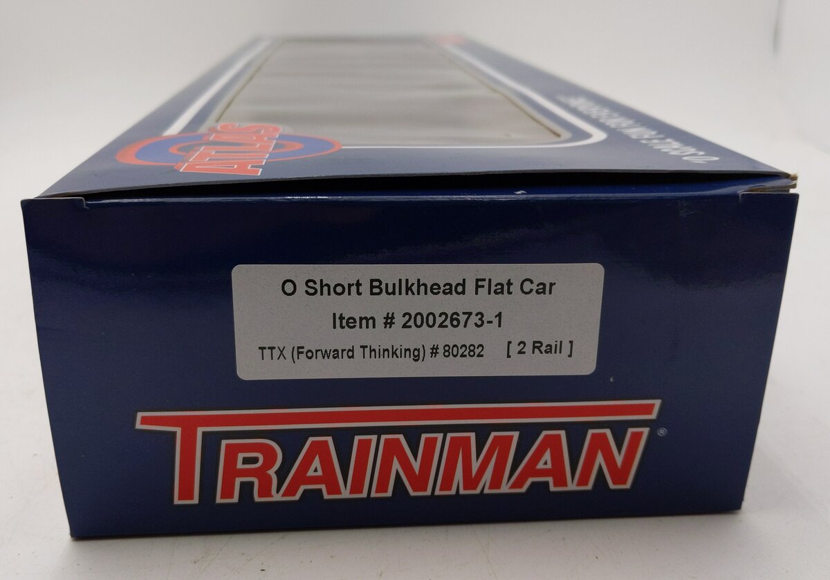 Atlas 2002673-1 O Scale TTX Short Bulkhead Flat Car #80282 (2-Rail) LN/Box