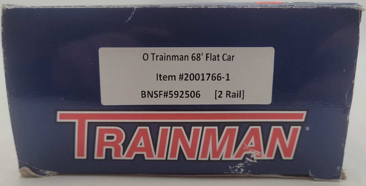 Atlas 2001766-1 O Scale BNSF 68` Flat Car #592506 (2-Rail) EX/Box
