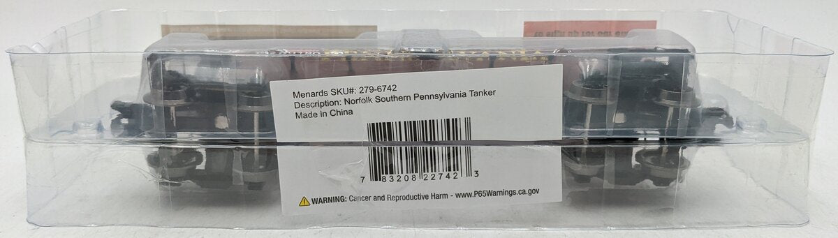 Menards 279-6742 O Gauge PRR/Norfolk Southern Tank Car #9180 NEW