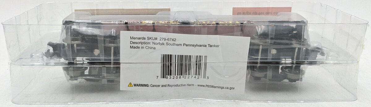 Menards 279-6742 O Gauge PRR/Norfolk Southern Tank Car #9653 NEW