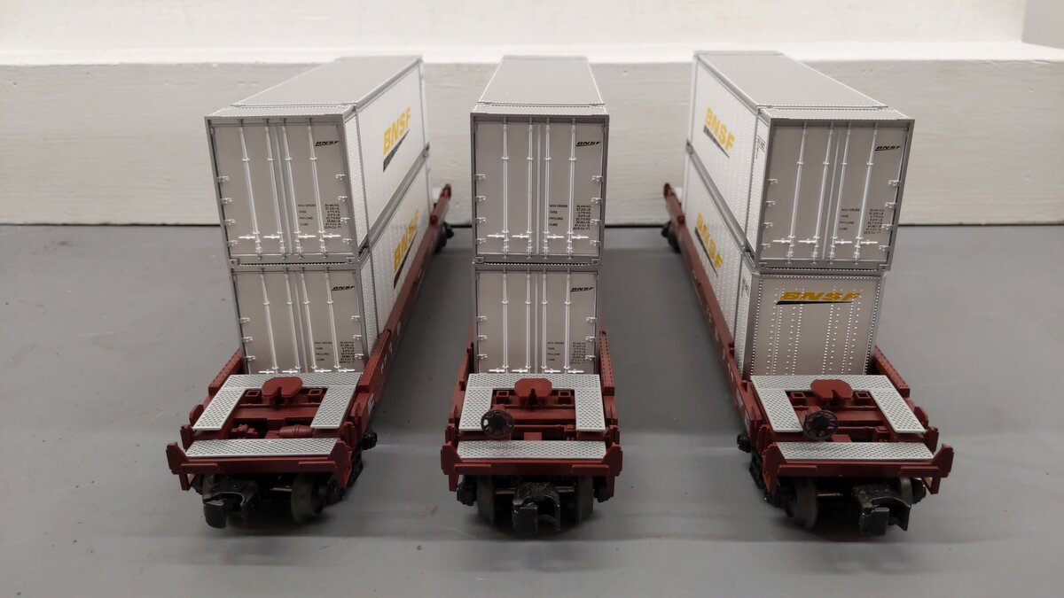 MTH 30-7054 O BNSF 3-Car HuskyStack EX