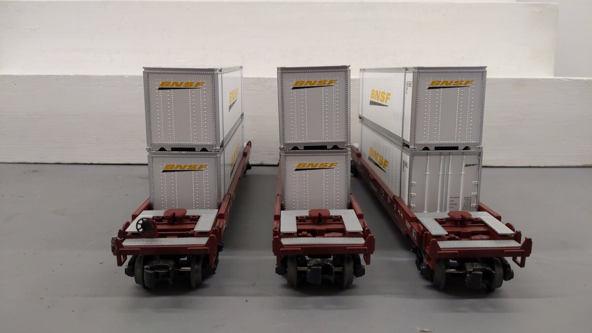 MTH 30-7054 O BNSF 3-Car HuskyStack EX