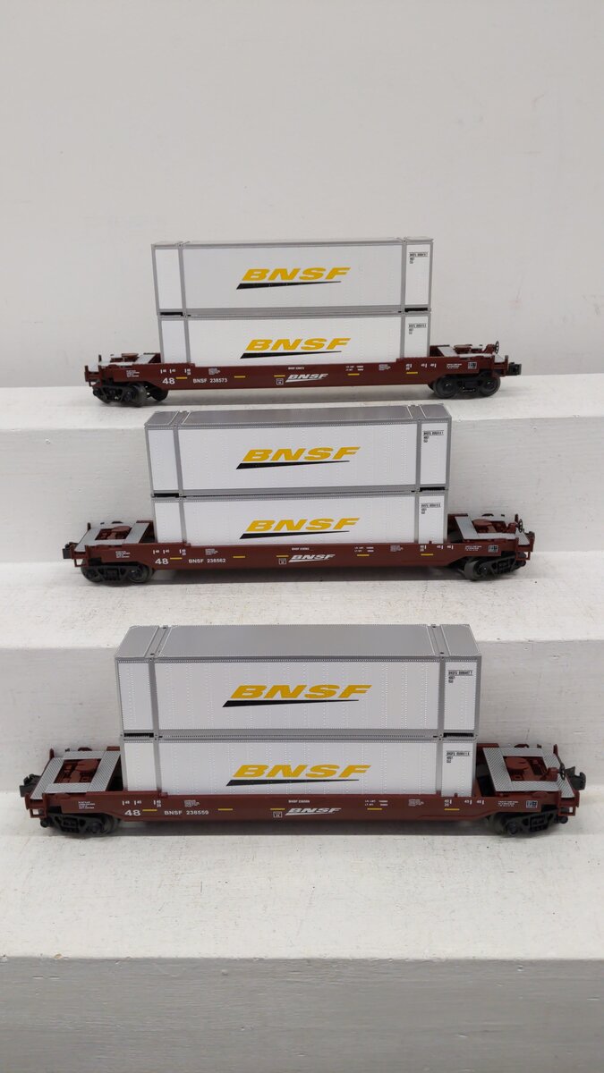 MTH 30-7054 O BNSF 3-Car HuskyStack EX