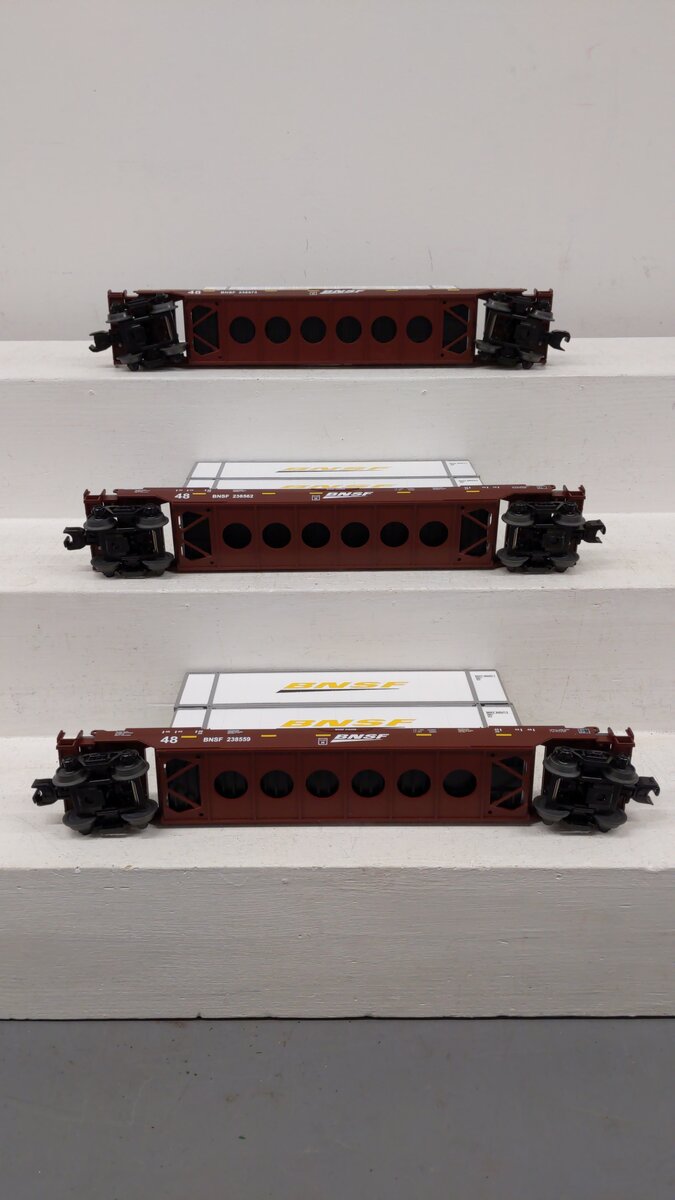 MTH 30-7054 O BNSF 3-Car HuskyStack EX