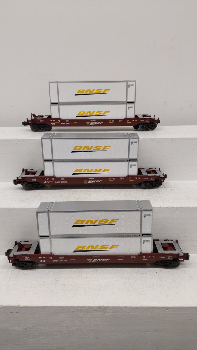 MTH 30-7054 O BNSF 3-Car HuskyStack EX