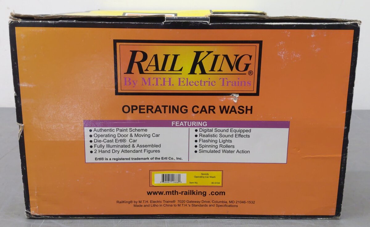 MTH 30-9104 O Gauge Speedy Operating Animated Car Wash EX/Box