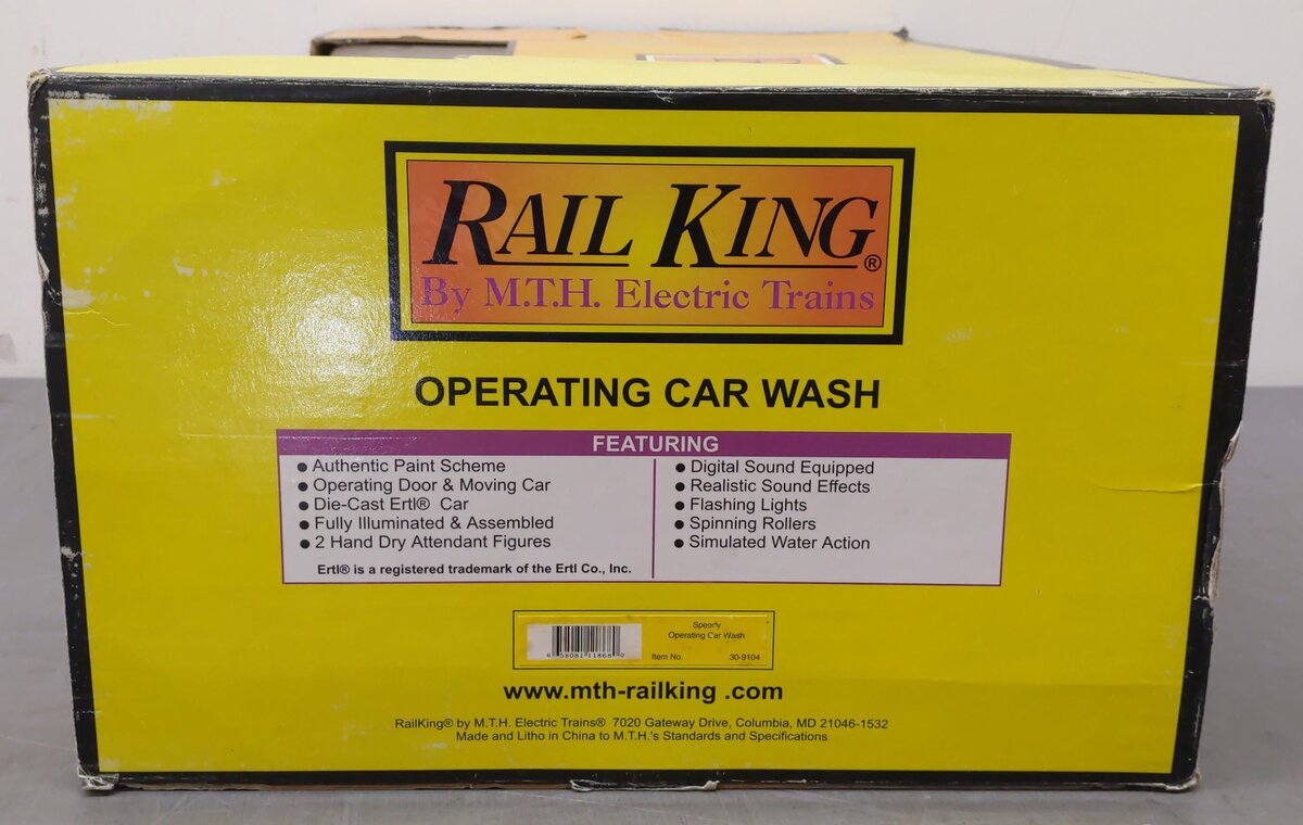 MTH 30-9104 O Gauge Speedy Operating Animated Car Wash EX/Box