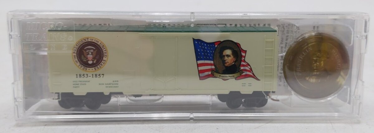 Micro-Trains 07400122 N Scale Franklin Pierce 40' Plug Door Boxcar #1853-1857 LN/Box