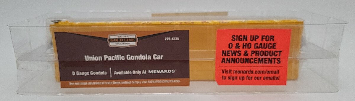 Menards 279-4335 O Gauge Union Pacific Gondola #5943 NIB