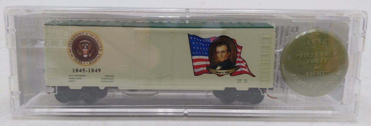 Micro-Trains 07400115 N Scale James K Polk 40' Plug Door Boxcar #1845-1849 LN/Box