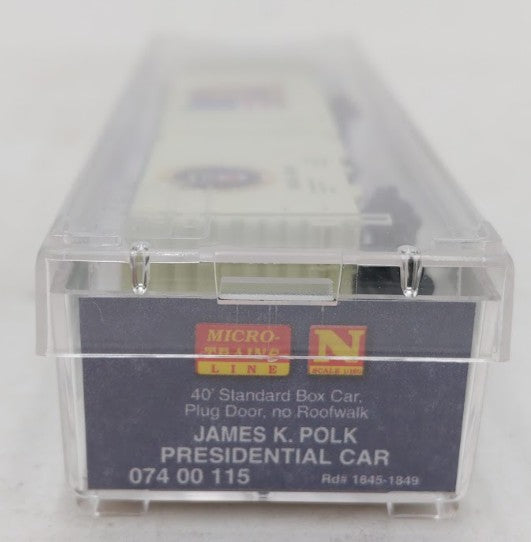 Micro-Trains 07400115 N Scale James K Polk 40' Plug Door Boxcar #1845-1849 LN/Box