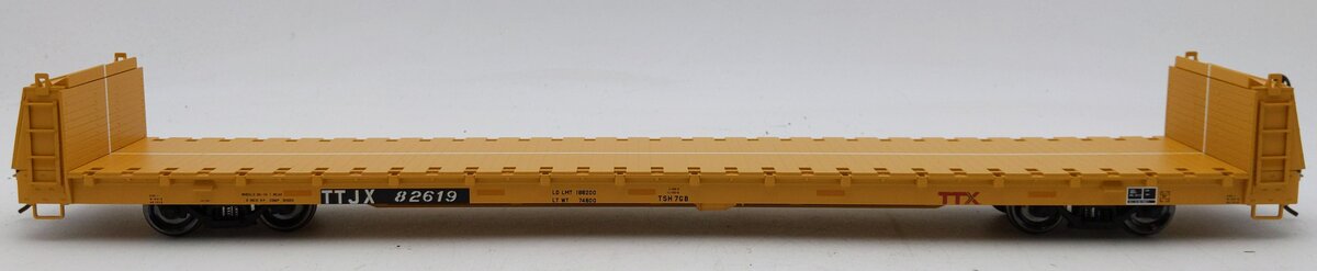 Atlas 2002673-2 O Scale TTX Short Bulkhead Flat Car #82619 (2-Rail) EX/Box