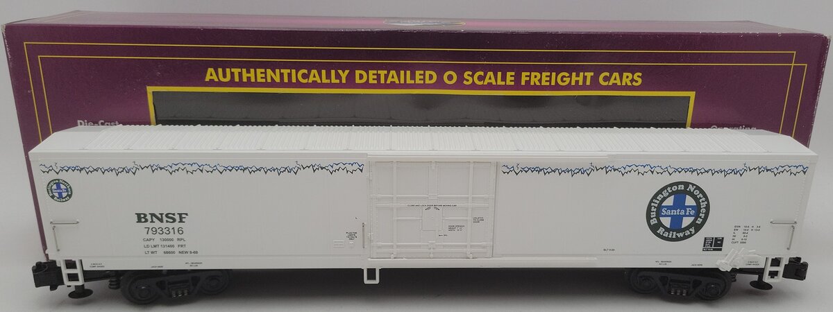 MTH 20-94055 Burlington North & Santa Fe 60‘ Reefer Car #793316 EX/Box