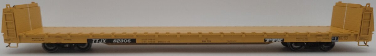 Atlas 2001771-3 O Scale TTX Short Bulkhead Flat Car #82306 (2-Rail) EX/Box