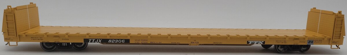 Atlas 2001771-3 O Scale TTX Short Bulkhead Flat Car #82306 (2-Rail) EX/Box