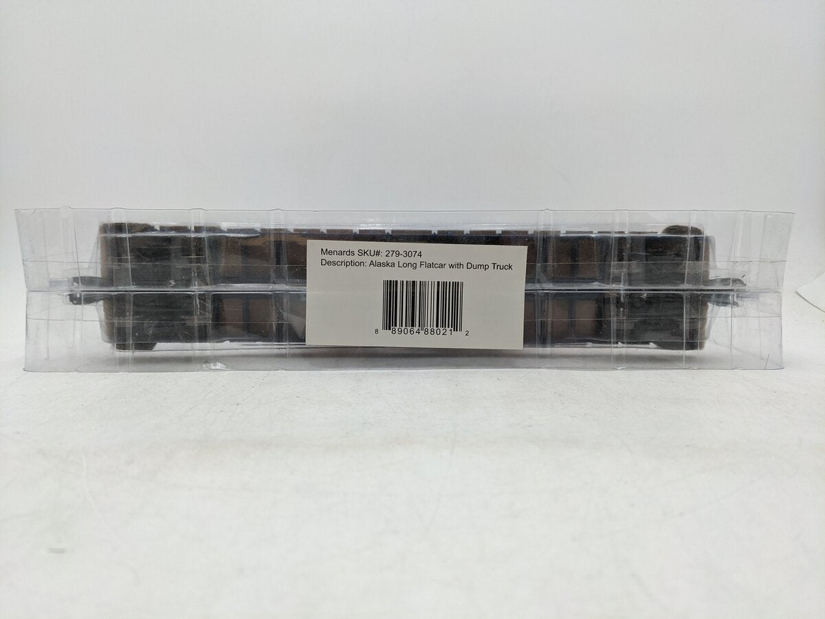 Menards 279-3074 O Gauge Alaska Long Flatcar with Dump Truck #05923 NIB