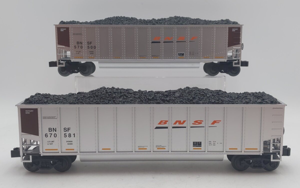 Lionel 6-84033 O Gauge Burlington Northern Santa Fe Rotary Gondola (Set of 2) NIB