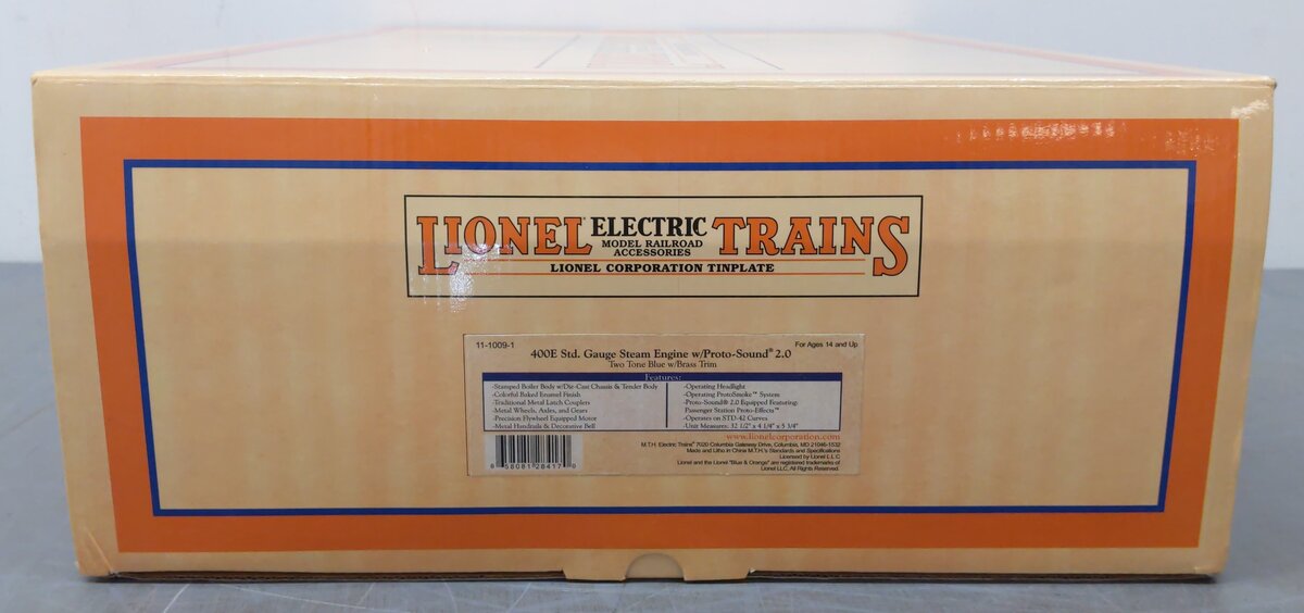MTH 11-1009-0 Standard Gauge 400E Steam Locomotive & Tender w/ PS2 LN/Box