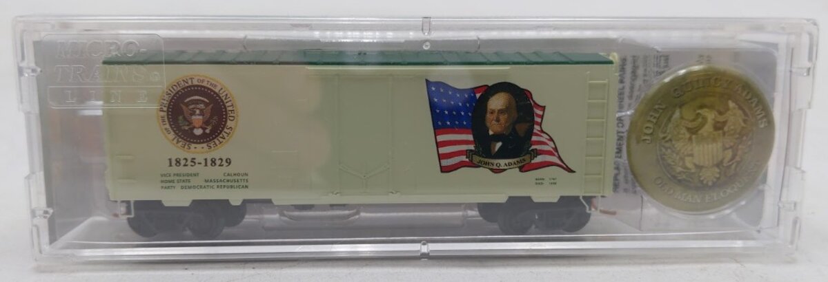 Micro-Trains 07400106 N John Quincy Adams 40' Plug Door Boxcar #1825-1829 LN/Box