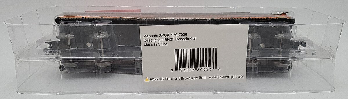 Menards 279-7026 O Gauge BNSF Gondola Car #7629 NIB