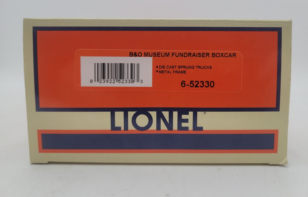 Lionel 6-52330 O Gauge Baltimore & Ohio Museum Fundraiser Boxcar #021703 LN/Box