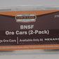 Menards 275-9155 O Gauge BNSF Ore Cars (2 Pack) #2453 and #2454 NEW