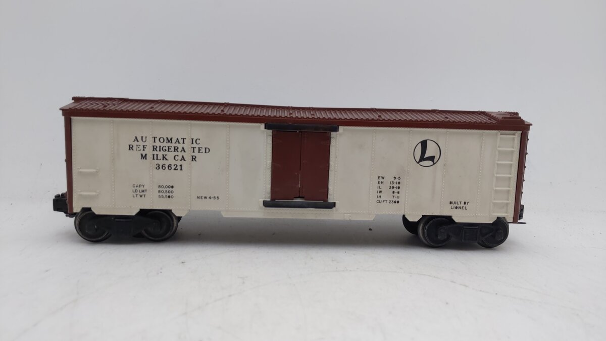 Lionel 6-36621 O Gauge Modern Automatic Refrigerated Milk Car EX