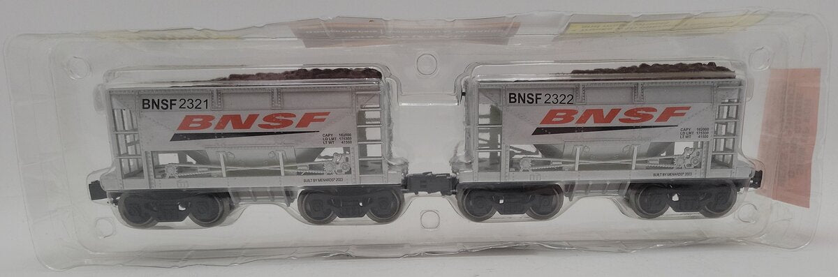 Menards 275-9155 O Gauge BNSF Ore Cars (2 Pack) #2321 and #2322 NEW