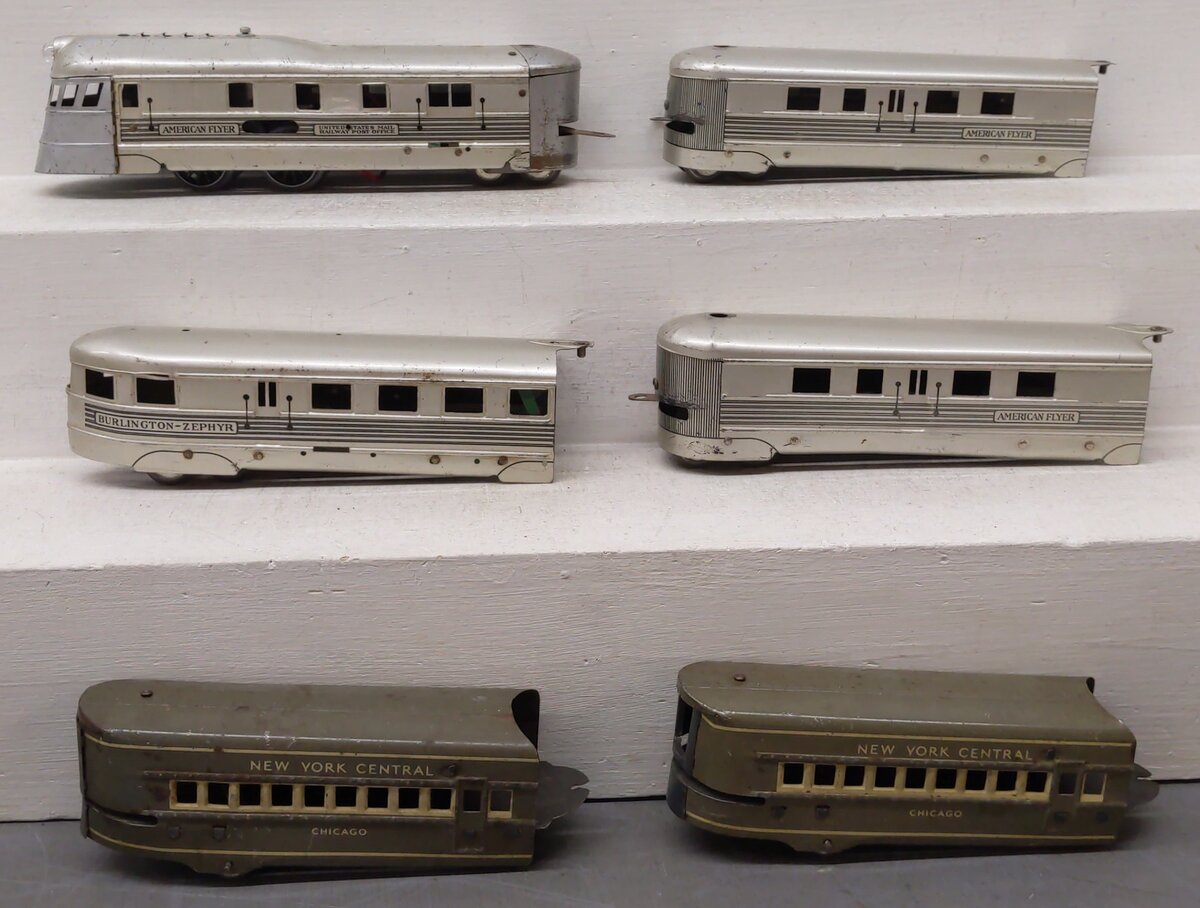 American Flyer 7378-T Vintage O Gauge Burlington Zephyr Set