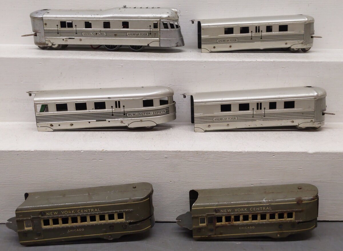 American Flyer 7378-T Vintage O Gauge Burlington Zephyr Set