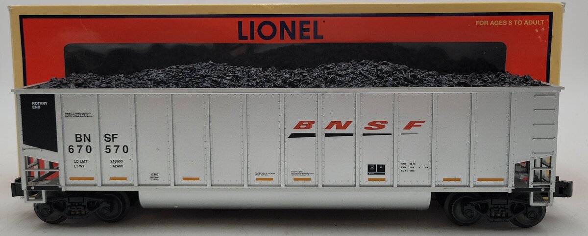 Lionel 6-17483 O Gauge BNSF Bathtub Gondola #670583 LN/Box