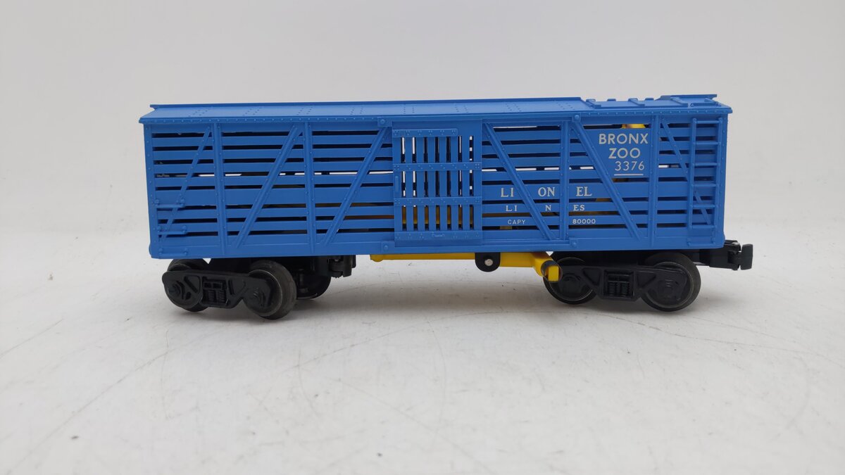 Lionel 3376 Vintage O Bronx Zoo Blue Operating Giraffe Car EX