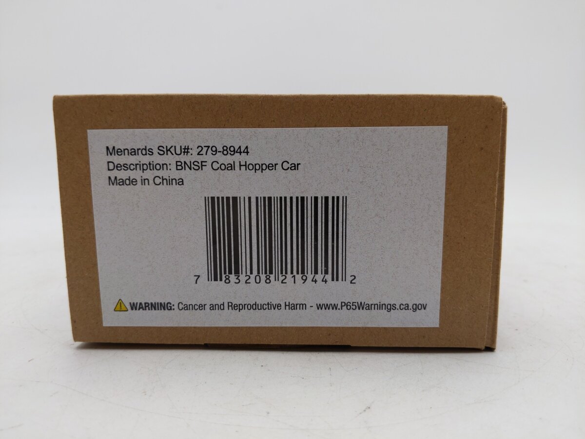 Menards 279-8944 O Gauge BNSF Coal Hopper Car #3599 EX/Box