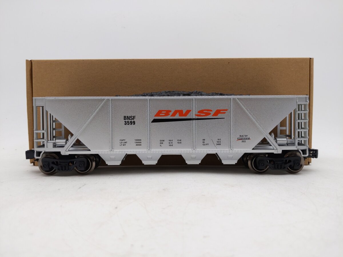 Menards 279-8944 O Gauge BNSF Coal Hopper Car #3599 EX/Box