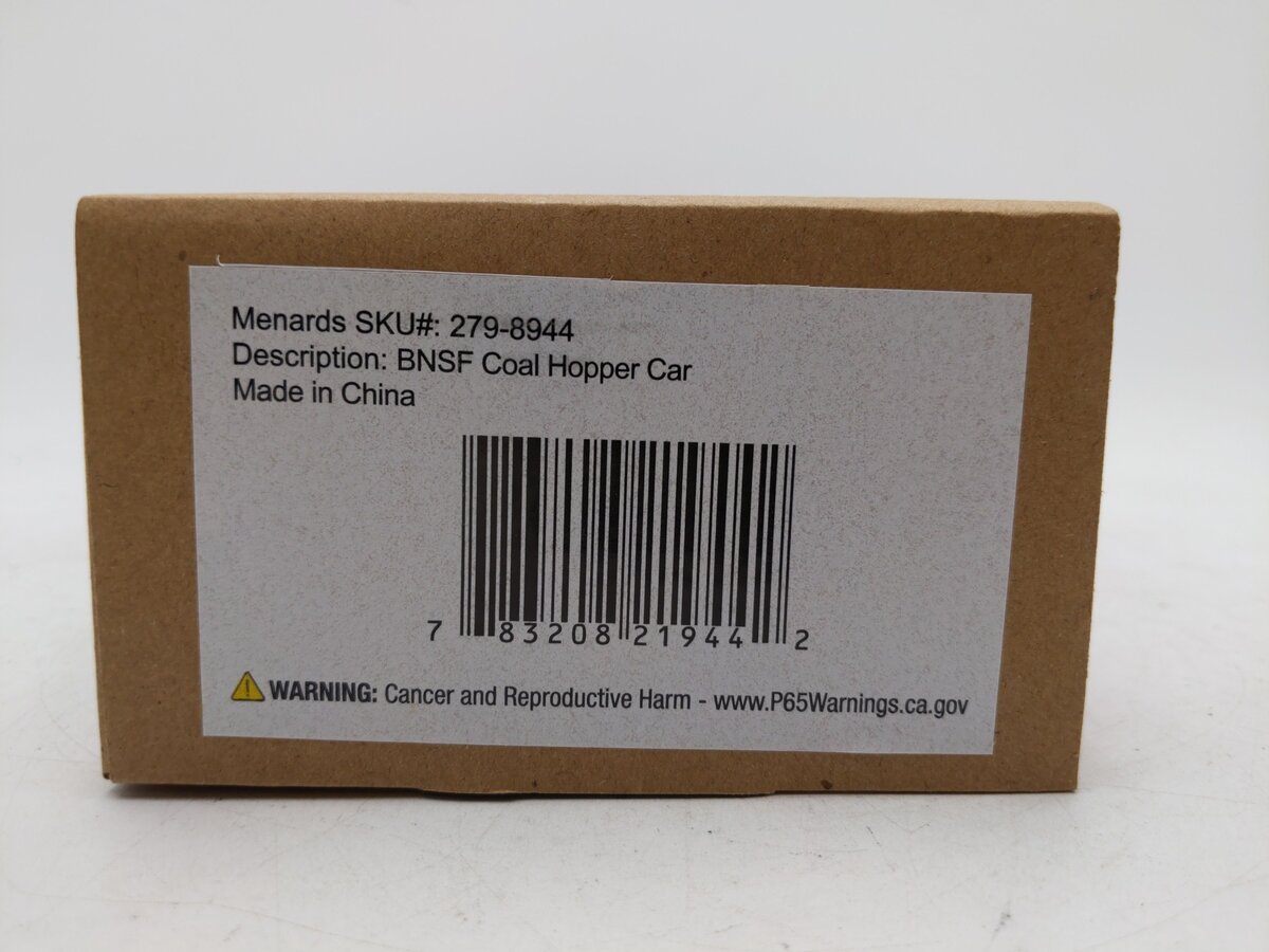 Menards 279-8944 O Gauge BNSF Coal Hopper Car #3599 EX/Box