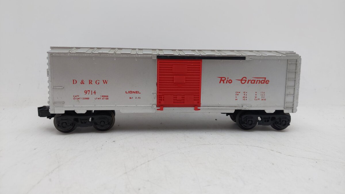Lionel 6-9714 O Gauge Denver & Rio Grande Western Box Car EX