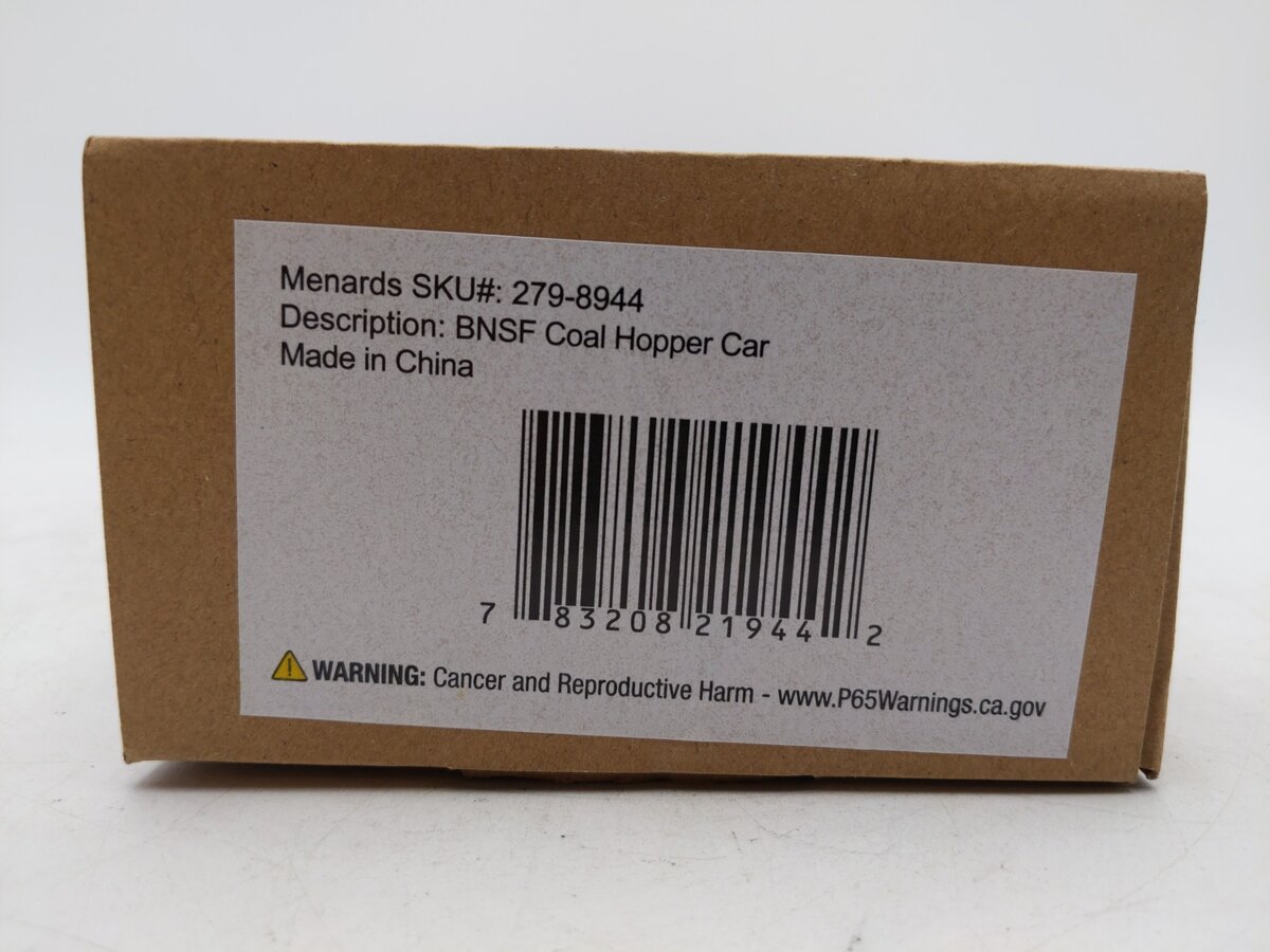 Menards 279-8944 O Gauge BNSF Coal Hopper Car #3743 LN/Box
