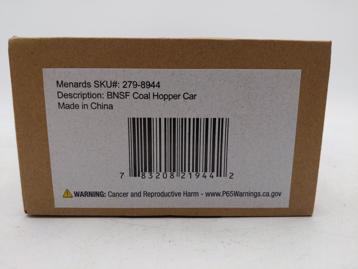 Menards 279-8944 O Gauge BNSF Coal Hopper Car #3653 LN/Box