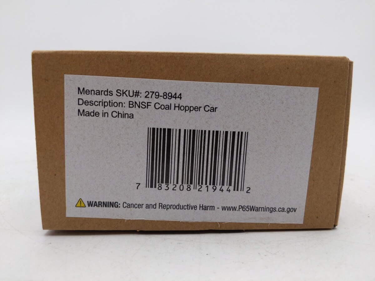 Menards 279-8944 O Gauge BNSF Coal Hopper Car #3653 LN/Box