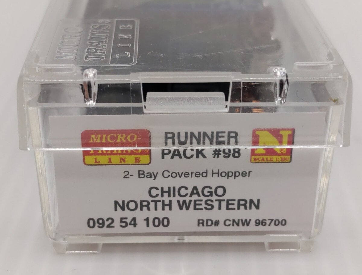 Micro-Trains 09254100 N Chicago North Western 2-Bay Covered Hopper #96700 LN/Box