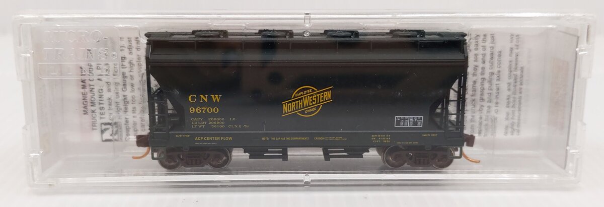 Micro-Trains 09254100 N Chicago North Western 2-Bay Covered Hopper #96700 LN/Box