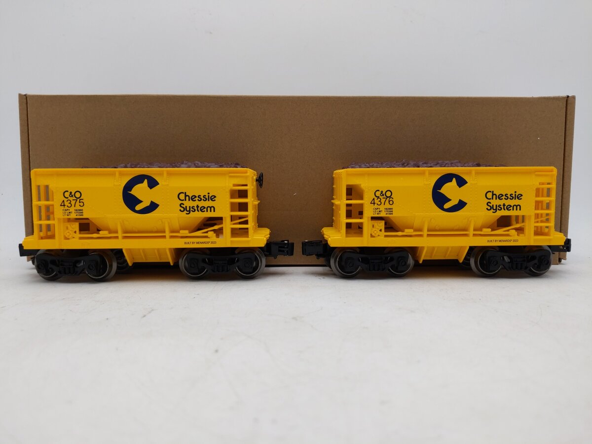 Menards 275-9159 O Chessie Ore Cars (2-Pack) #4375, #4376 EX/Box