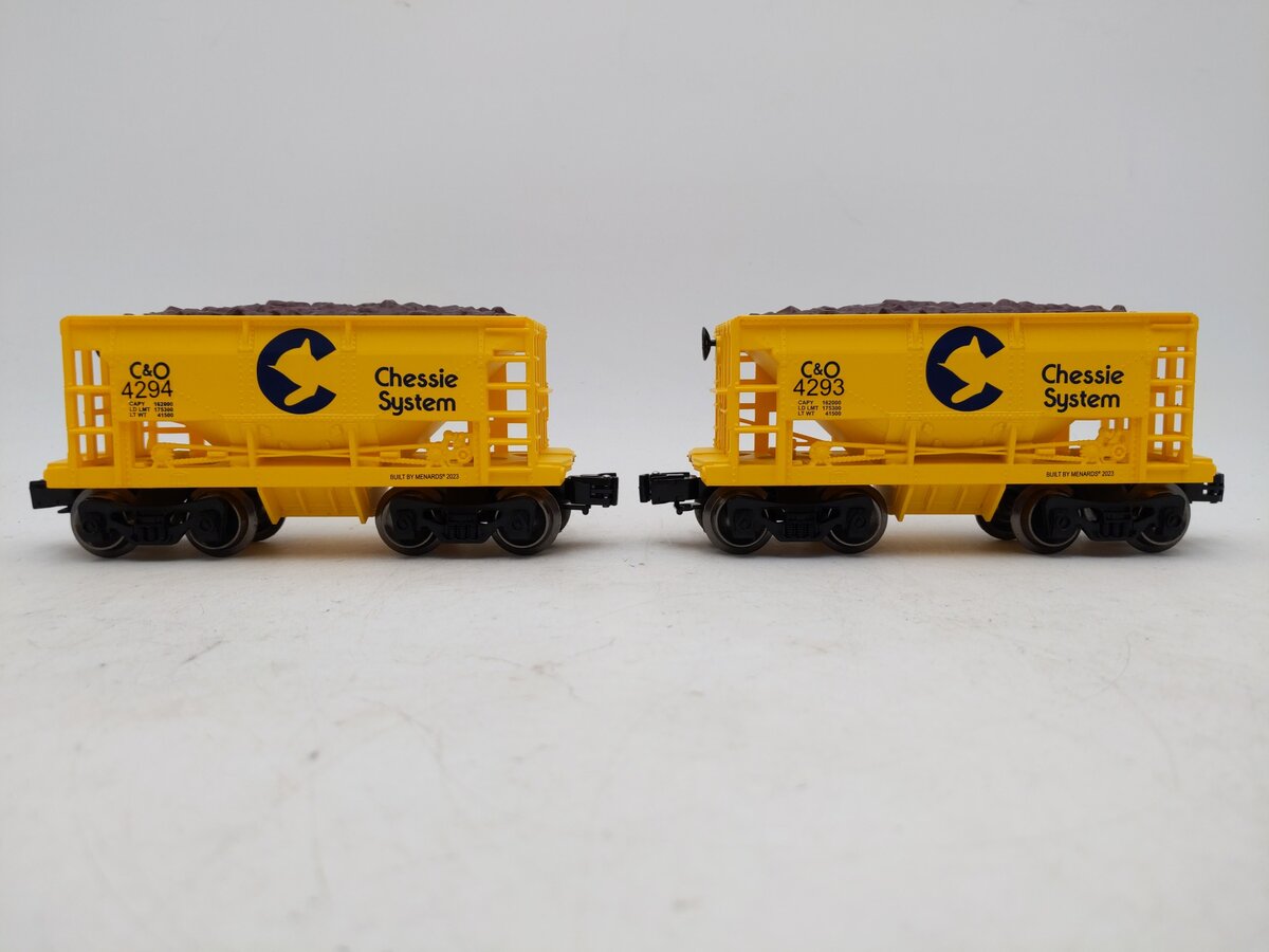 Menards 275-9159 O Chessie Ore Cars (2-Pack) #4293, #4294 LN/Box