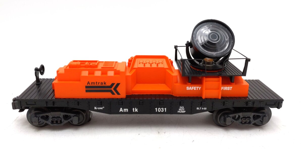 K-Line K721-1031 O Modern Amtrak Search Light Flat Car #1031 LN/Box