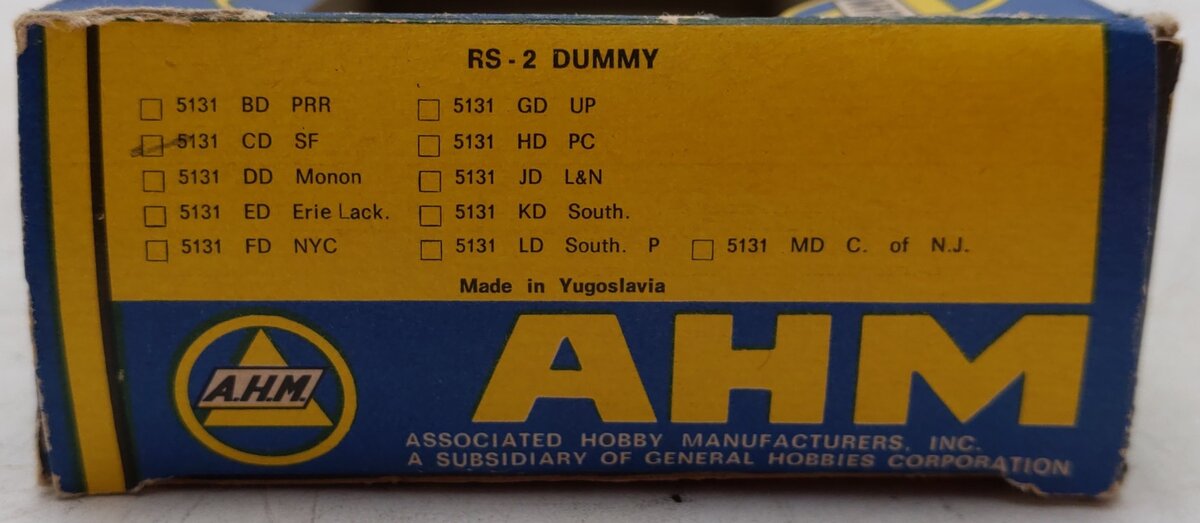 AHM 5131 HO Scale Union Pacific Dummy Unit Locomotive #2099 EX/Box
